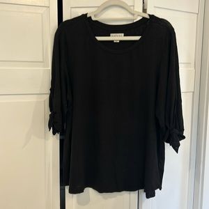 EUC Black velvet by Graham and Spencer crew neck tee